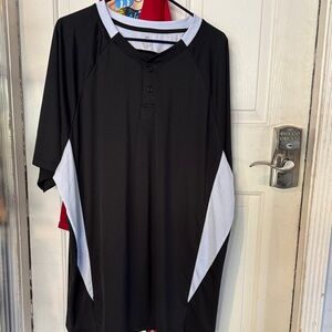 Classic Black and White Men's Button Down Shirt